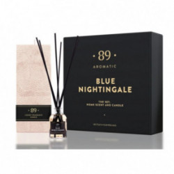 Aromatic 89 Home Fragrance & Perfumed Candle Set Kodulõhna ja palmivaha küünla komplekt Blue Nightingale