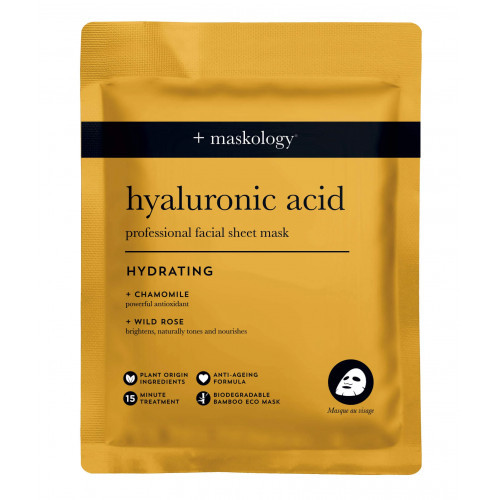 Maskology Hyaluronic Acid Professional Sheet Mask Lehtmask hüalurooniga 22ml