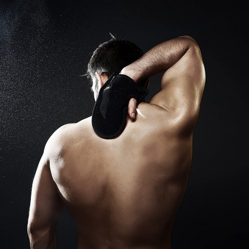Glov Men's Exfoliation and Body Washing Glove Meeste koorimis- ja kehapesukinnas Black