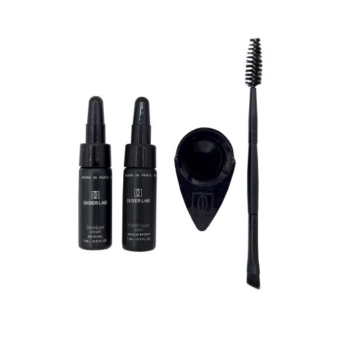 Didier Lab Hybrid Liquid Stain Brow & Lash Kit Kulmude ja ripsmete värvimise komplekt Black
