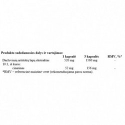 Ecosh Artichoke Extract Toidulisand, artišoki ekstrakt 60 kapslit
