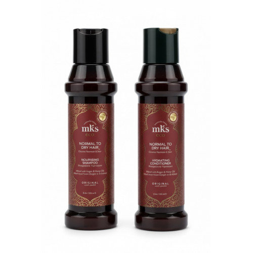 MKS eco Hydrate Conditioner & Nourish Shampoo Hair Travel Set Reisi juuksehoolduskomplekt