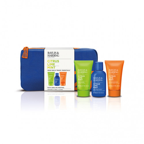 Baylis & Harding Citrus, Lime & Mint Men's Wash Bag Gift Set Kehahoolduskomplekt
