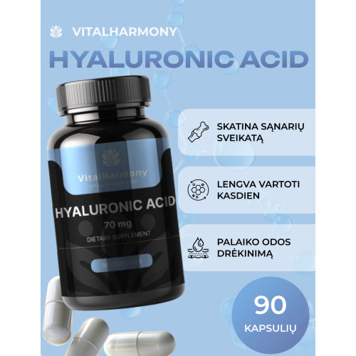 Vitalharmony Hyaluronic Acid 70 mg Hüaluroonhape 90 kapslit