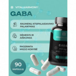 Vitalharmony GABA 700 mg Toidulisand 90 kapslit