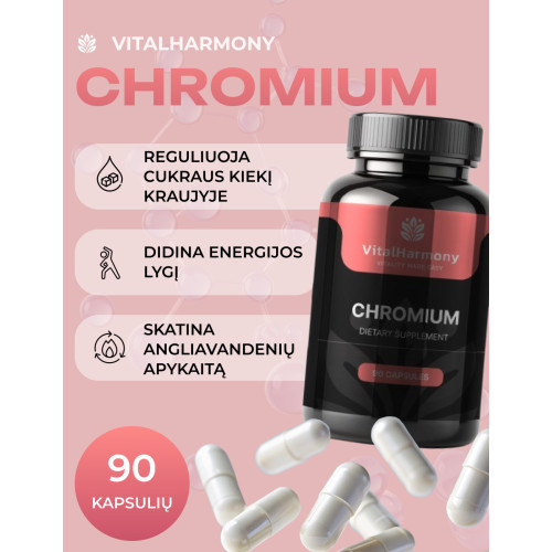 Vitalharmony Chromium Kroomi toidulisand 90 kapslit