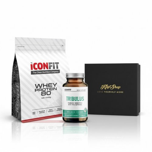 KlipShop Iconfit Whey Protein & Tribulus Supplement For Men Gift Set Meestele mõeldud vadakuvalgu ja tribuluse toidulisandite komplekt