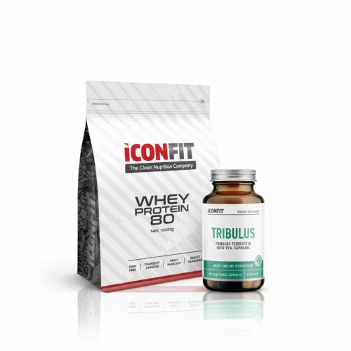 KlipShop Iconfit Whey Protein & Tribulus Supplement For Men Gift Set Meestele mõeldud vadakuvalgu ja tribuluse toidulisandite komplekt