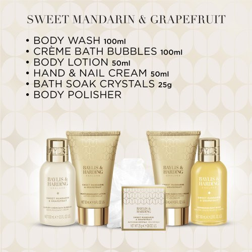 Baylis & Harding Sweet Mandarin & Grapefruit Luxury Pamper Present Gift Box Set Kinkekomplekt