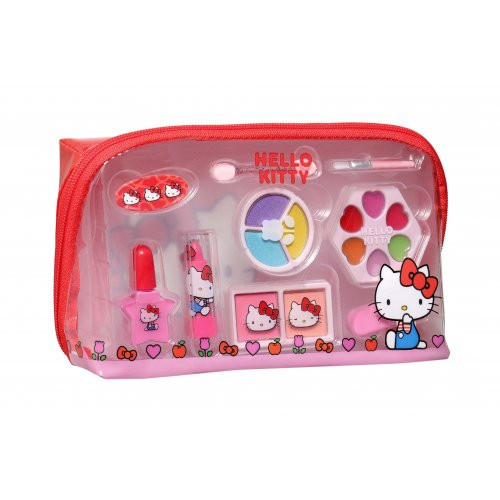 Hello Kitty Makeup Toiletry Bag Komplekt koos kosmeetikakotiga 1 tk