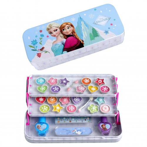 Disney Frozen Makeup Tin with 3 Folding Trays Dekoratiivkosmeetika komplekt lastele 1 tk