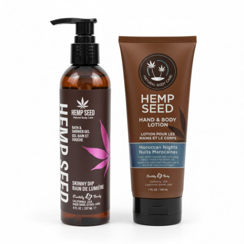 Hemp Seed Hand & Body Lotion and Bath & Shower Gel Set Kehahoolduse komplekt