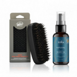 KlipShop Beard Oil and Palm Shine Enhancer Brush Set Habemehoolduskomplekt