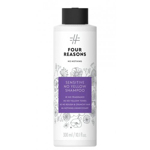Four Reasons No Nothing Sensitive No Yellow Shampoo Lõhnavaba šampoon kollaste toonide neutraliseerimiseks 300ml
