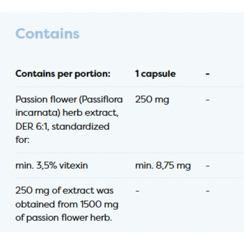 Osavi Passiflora Toidulisand Passiflora 250 mg 60 kapslit