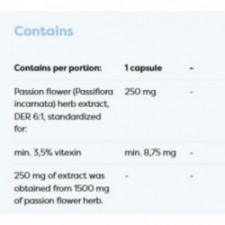 Osavi Passiflora Toidulisand Passiflora 250 mg 60 kapslit