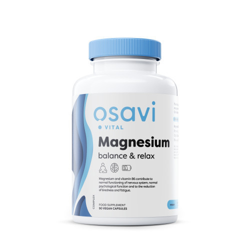 Osavi Magnesium Balance & Relax Magneesium, tsink ja B6-vitamiini kompleks 90 kapslit