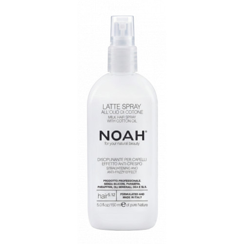 Noah 5.12. Milk Hair Spray With Cotton Oil Juukseid sirgendav viimistlussprei 150ml