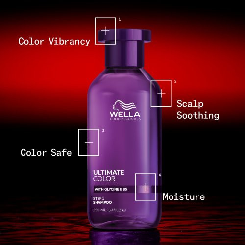 Wella Professionals Ultimate Color Shampoo Step 1 Värvitud juustele mõeldud sulfaadivaba šampoon 250ml