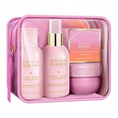 Baylis & Harding Jojoba, Vanilla & Almond Oil Luxury Travel Wash Bag Gift Set Kinkekomplekt