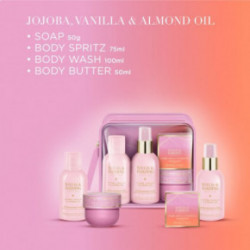 Baylis & Harding Jojoba, Vanilla & Almond Oil Luxury Travel Wash Bag Gift Set Kinkekomplekt