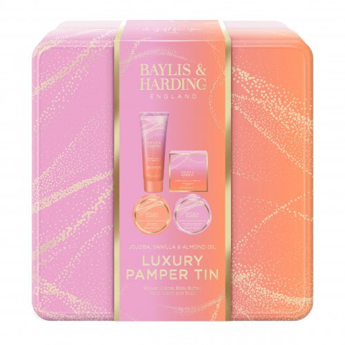 Baylis & Harding Jojoba, Vanilla & Almond Oil Luxury Pamper Tin Gift Set Kinkekomplekt