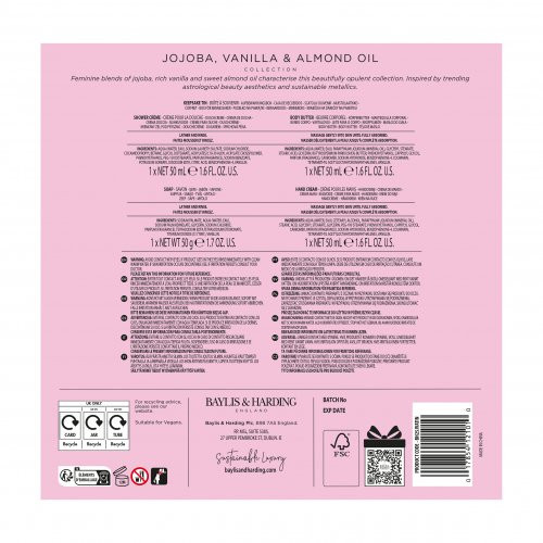 Baylis & Harding Jojoba, Vanilla & Almond Oil Luxury Pamper Tin Gift Set Kinkekomplekt