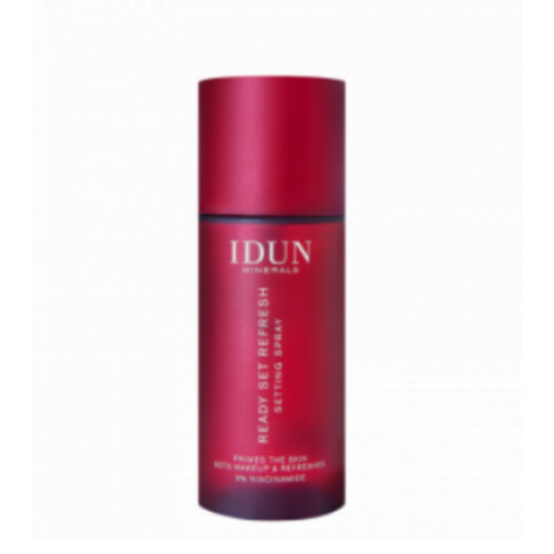 IDUN Ready Set Refresh Setting Spray Multifunktsionaalne udu näole niatsiinamiidiga 100ml