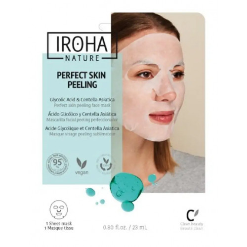 IROHA Tissue Face Mask With Glycolic Acid & Centella Näomask glükoolhappe ja Aasia tsentellaga 23ml