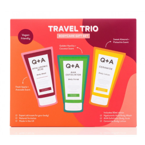 Q+A Travel Trio Bodycare Gift Set Keha hoolduskomplekt