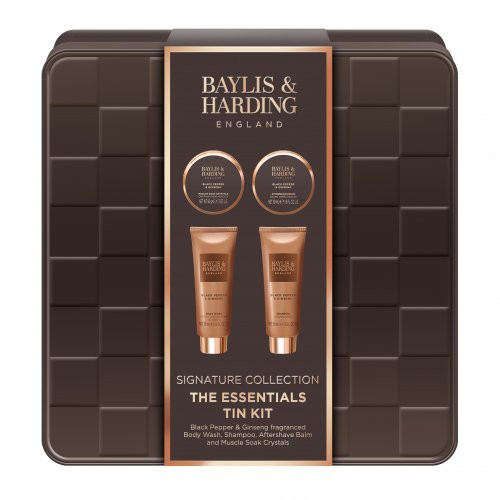 Baylis & Harding Black Pepper & Ginseng Men's The Essentials Tin Kit Gift Set Kinkekomplekt meestele