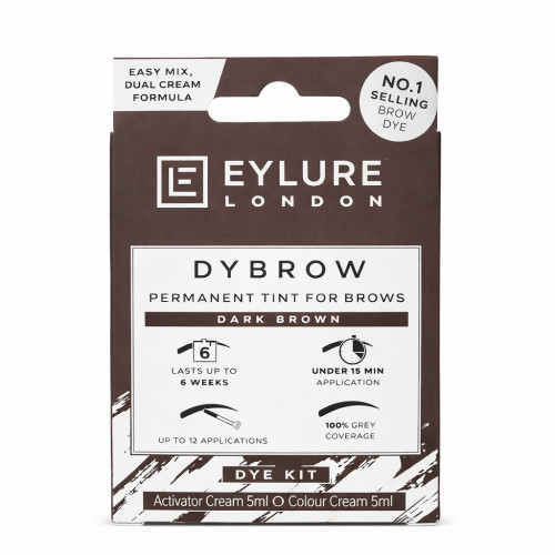Eylure Dybrow Permanent Tint For Brows Kit Kulmude värvimise komplekt Dark Brown