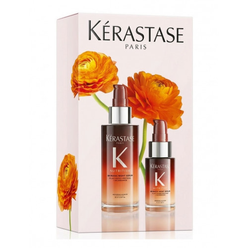 Kérastase Duo Spring Set 8H Magic Night Serum Öine juuksehoolduskomplekt