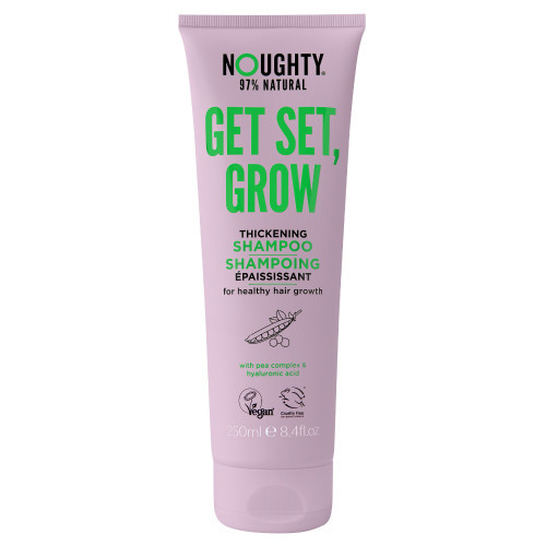Noughty Get Set, Grow Thickening Shampoo Juuste kasvu stimuleeriv šampoon hüaluroonhappe ja hernekompleksiga 250ml