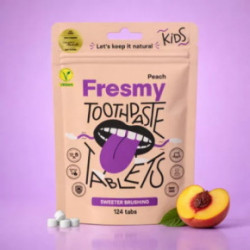Fresmy Peach Toothpaste Tablets Hambapasta tabletid lastele 30 tabs