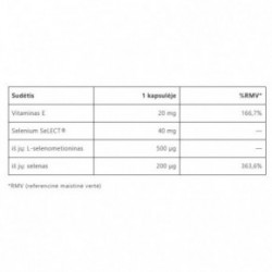 Vitalharmony Selenium Select + Vitamin E Toidulisand seleen 90 kapslit