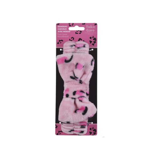 Take Care Hair Bow Headband Laste peavõru paelaga Pink