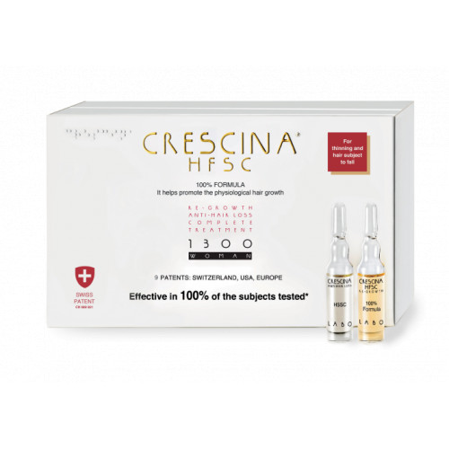 Crescina Re-Growth HFSC 1300 Complete Treatment Woman Naistele 20amp. (10+10)