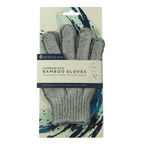 Hydrea London Carbonized Bamboo Exfoliating Gloves Koorivad kindad 1 pair