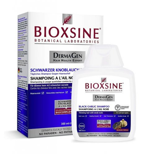 Bioxsine Dermagen Black Garlic Shampoo Šampoon juuste väljalangemise vastu musta küüslauguga 300ml