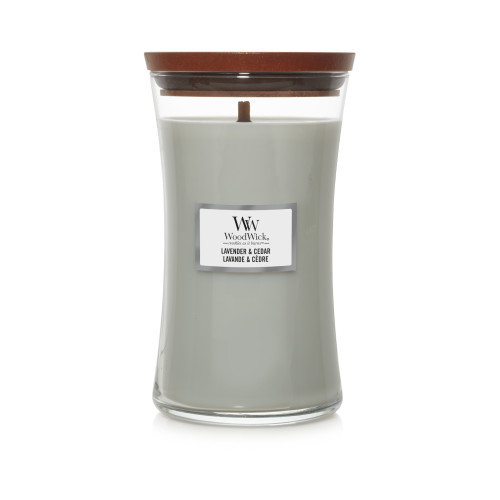 WoodWick Lavender & Cedar Lõhnaküünal Heartwick