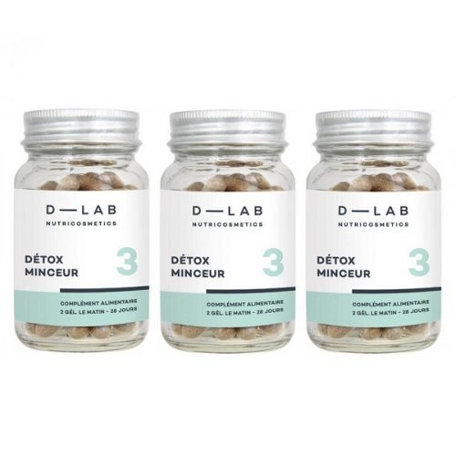 D-LAB Nutricosmetics Détox Minceur Toidulisand kehakaalu alandamiseks ja organismi puhastamiseks 1 Kuu
