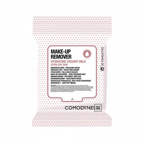 Comodynes Make-Up Remover With Creamy Milk Extra Dry Skin Meigipuhastuslapid niisutava piimaga eriti kuivale nahale 20 tk