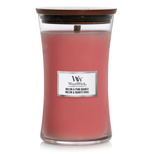 WoodWick Melon & Pink Quartz Lõhnaküünal Large Hourglass