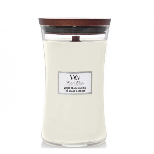 WoodWick White Tea & Jasmine Lõhnaküünal Heartwick