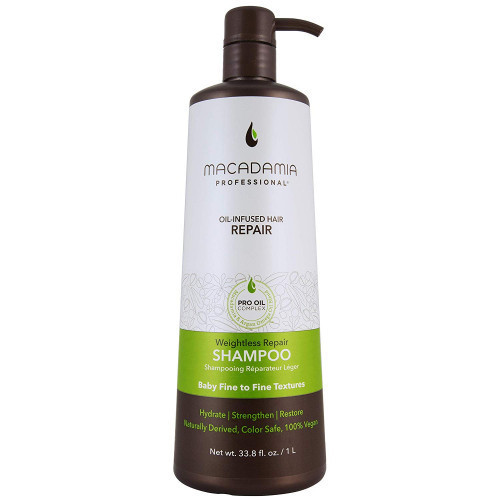 Macadamia Professional Weightless Moisture šampoon normaalsetele ja õhukestele juustele 1000ml