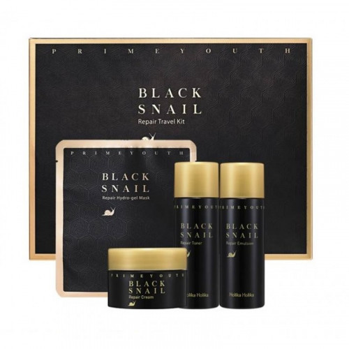 Holika Holika Prime Youth Black Snail Skin Care Kit Nahahoolduskomplekt Seatud