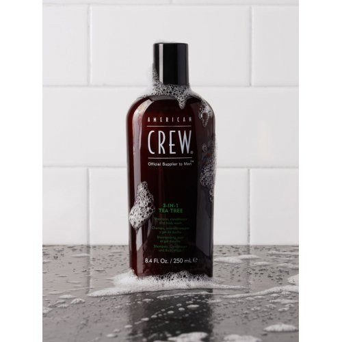 American Crew 3in1 Tea-Tree Shower Essential Šampoon, palsam ja dušigeel ühes 250ml
