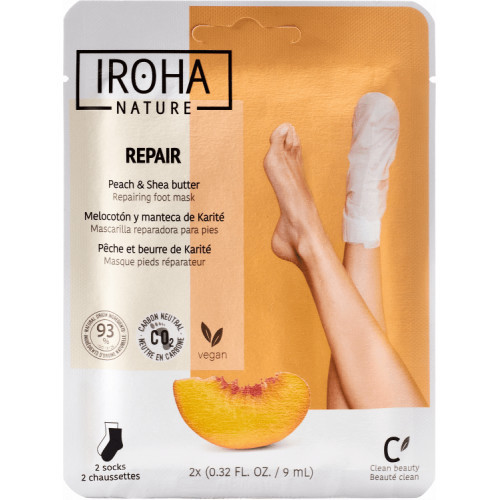 IROHA Repairing Peach Foot Socks Toitev jalamask virsikuekstraktiga 1 tk