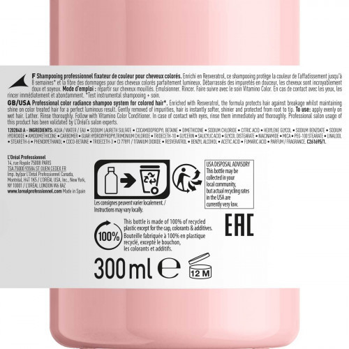 L'Oréal Professionnel Vitamino Color Resveratrol Värvitud juuste šampoon 300ml